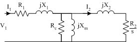 Induction Motor per-phase equivalent circuit