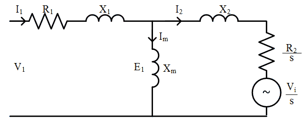 WRIM per phase circuit in steady state