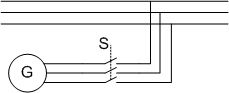 Schematic of parallel generator connection